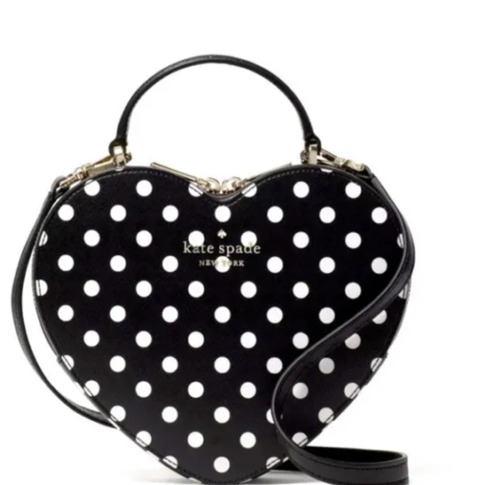 MAKE AN OFFER NWT Kate Spade purse Love Shack Heart handbag crossbody polka dot